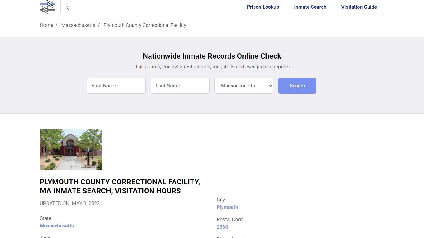 Plymouth County Correctional Facility, MA Inmate Search ...