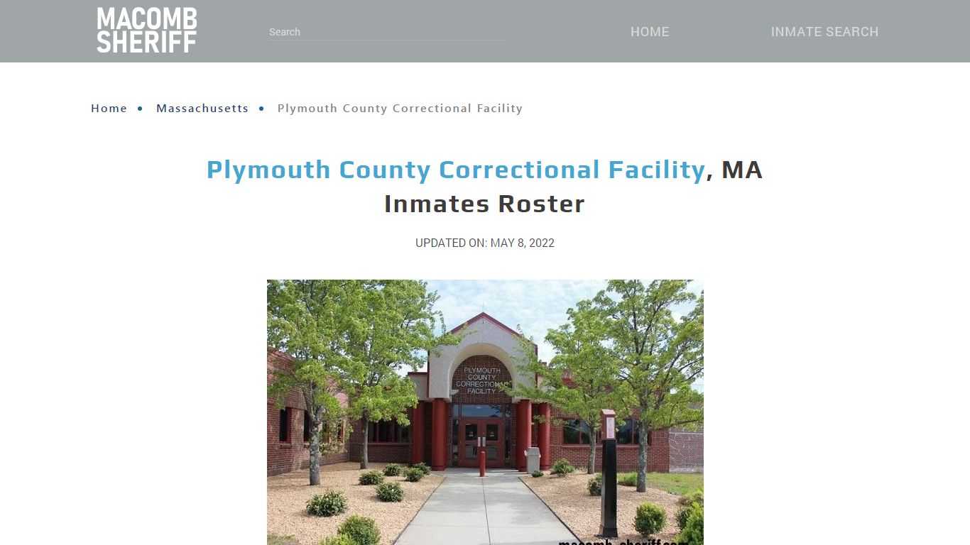 Plymouth County Correctional Facility, MA Jail Roster ...